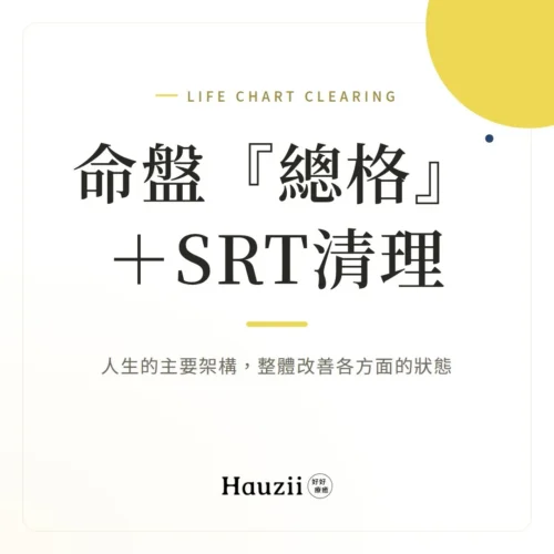 product-sq-life-main-srt 命盤『總格』 + SRT清理:人生的主要架構,整體改善各方面的狀態